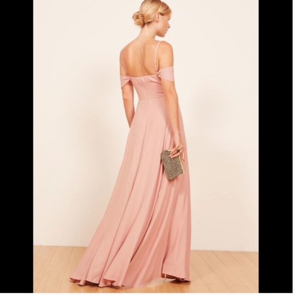 NWOT Reformation Poppy blush bridesmaid dress / gown - Picture 2 of 7
